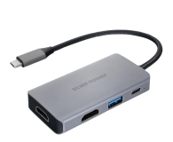 Stacja dokująca do laptopa Silver Monkey Adapter USB-C - 2x HDMI 4K60Hz, USB-A, PD 100W